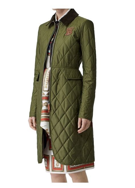 monogram motif quilted riding coat 